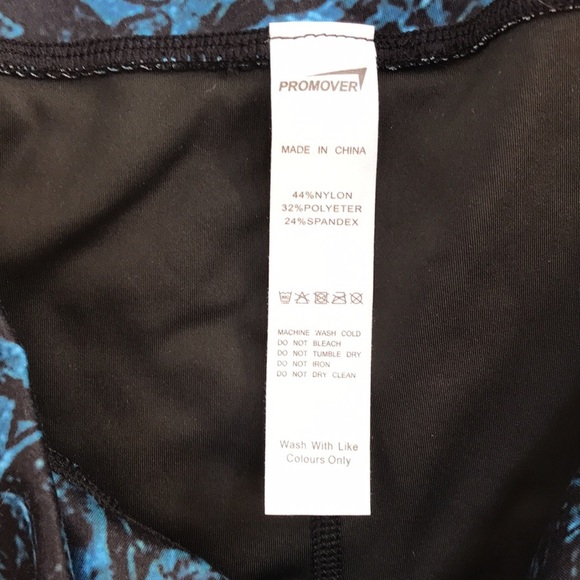 Promover XXL blue/black athletic biker shorts. - Picture 3 of 7